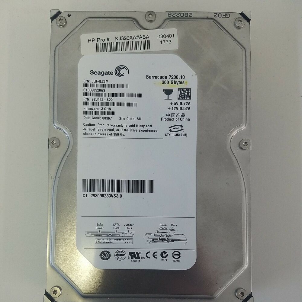 Seagate Barracuda 7200.10, ST33600320AS - 360 GB, HP Pro# KJ390AA#ABA